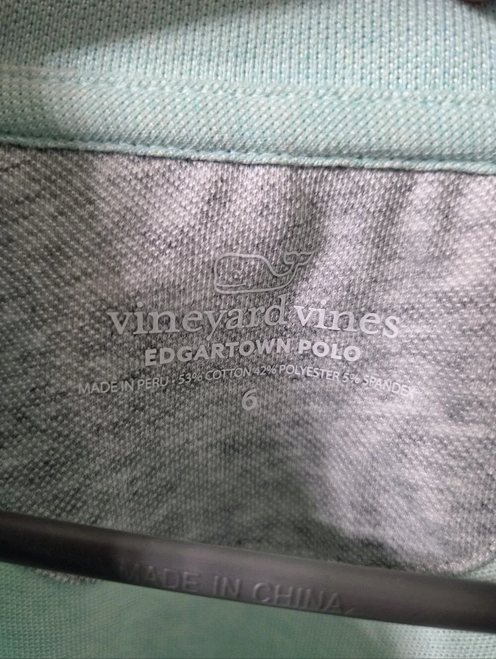 NWT Vineyard Vines Boys Edgartown Polo Aqua Haze Color, Size 6